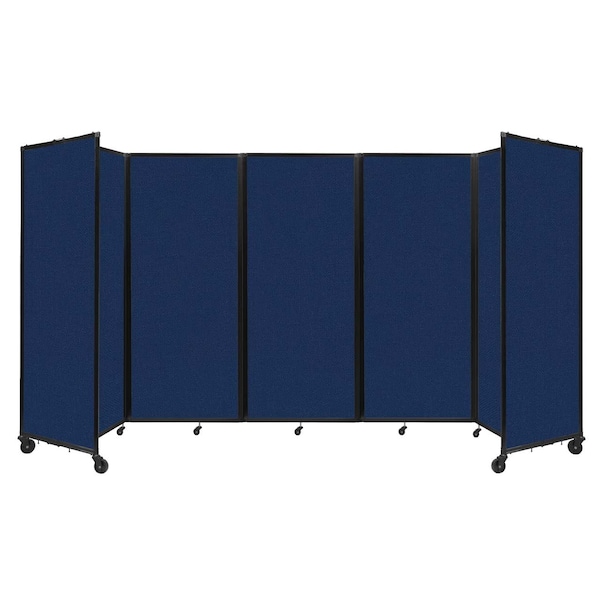 Room Divider 360 Folding Portable Partition 14' x 6'10" Navy Blue Fabric